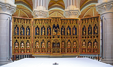 Altar in Abtei Marienstatt, 13th century, Nistertal, Streithausen, Westerwald, Rhineland-Palatinate, Germany, Europe