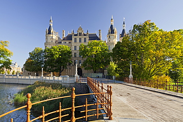 Schwerin castle, Schlossinsel, Schwerin, Mecklenburg-Vorpommern, Germany