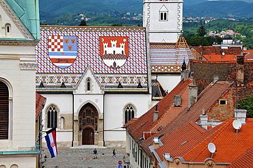 St. Mark's church on the market square, government quarter, upper town, Zagreb, Croatia