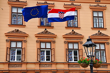 Government building on the market square, government quarter, upper town, Zagreb, Croatia