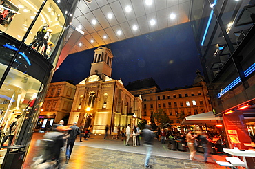 Preradovica square in the evening, Under Town, Zagreb, Croatia