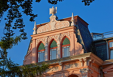 Architecture in the seaside resort of Heringsdorf, Island of Usedom, Baltic Sea Coast, Mecklenburg Western Pommerania, Germany