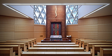 Prayer room in the New Synagogue of Ulm, Weinhof, Ulm, Baden-Wuerttemberg, Germany