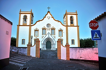 Main church of Praia da Vitoria, Island of Terceira, Azores, Portugal