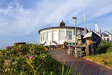 Restaurant Strandhalle in the dunes, Langeoog Island, North Sea, East Frisian Islands, East Frisia, Lower Saxony, Germany, Europe