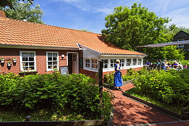 Tea house, Luetje Teehuus, Juist Island, Nationalpark, North Sea, East Frisian Islands, East Frisia, Lower Saxony, Germany, Europe