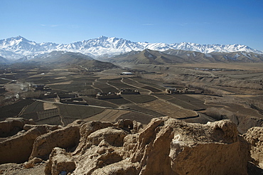 View of the Bamiyan Valley from ruins of the citadel of Shar e Gholgola, Bamian Province, Afghanistan