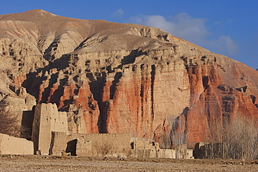 Mud fort near Sharh-e-Zohak (The Red City) at the entrance to the Bamiyan Valley, Bamian Province, Afghanistan