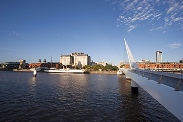 Santiago Calatrava's Puente de La Mujer (Women's Bridge) in Puerto Madero, Buenos Aires, Capital Federal, Argentina