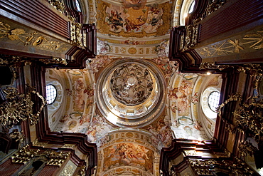 Cupola of the Abbey Church of Stift Melk Benedictine Monastery, Lower Austria, Austria