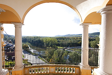 Terrace of Stift Melk Benedictine Monastery, Lower Austria, Austria