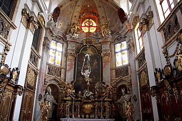 Main altarpiece of the Stiftkirche (church), Duernstein in Wachau, Lower Austria, Austria