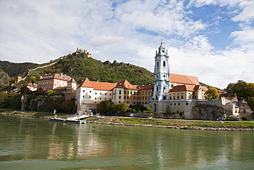 Duernstein, as seen from the Danube River in Wachau, Lower Austria, Austria