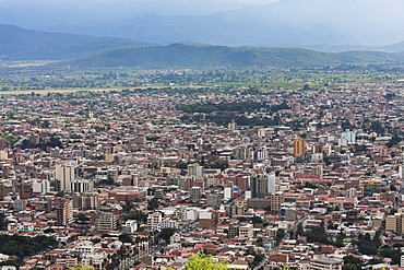 View of Cochabamba from the Serrania de San Pedro, Cochabamba Department, Bolivia