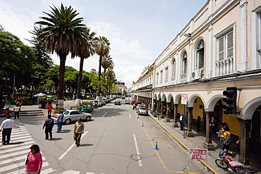 Arcade around Plaza 14 de Septiembre, Cochabamba, Bolivia