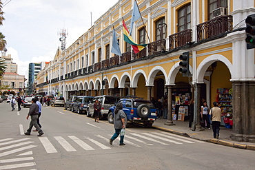 Arcade around Plaza 14 de Septiembre, Cochabamba, Bolivia