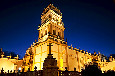 Metropolitan Cathedral at night, Sucre, Chuquisaca Department, Bolivia