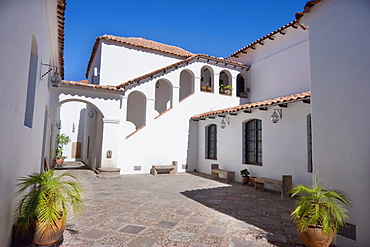 Second courtyard of Casa de la Libertad (Liberty House), former Assembly Hall of the Jesuit University, where Bolivia's Declaration of Independence was signed in Sucre, Chuquisaca Department, Bolivia