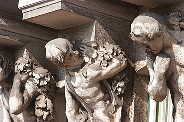 Atlantes of a Jugendstil building, Sarajevo, Sarajevo, Bosnia & Herzegovina