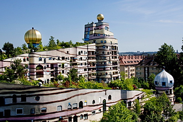 Waldspirale, a residential building complex designed by Friedensreich Hundertwasser, Darmstadt, Germany