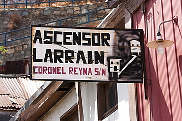 Entrance to Ascensor Cerro Larrain funicular elevator, Valparaiso, Valparaiso Region, Chile