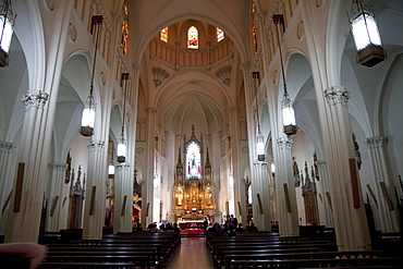 Interior of Parroquia de la Virgen del Carmen, ViâˆšÂ±a del Mar, Chile