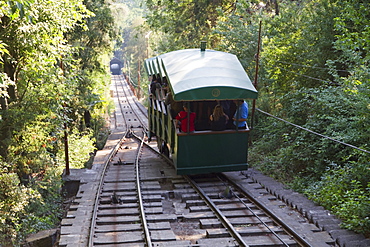 Funicular on Cerro San Cristâˆšâ‰¥bal, Santiago, Regiâˆšâ‰¥n Metropolitana, Chile