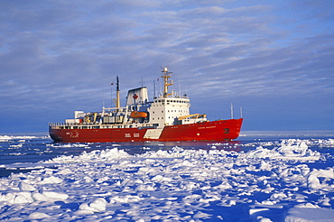 Canadian Coast Guard Icebreaker, in the sea between Ellesmere Island and Greenland