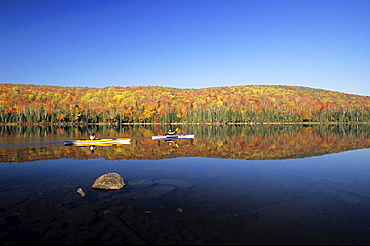 Morning Kayakers, Lac Bouchard, La Mauricie National Park, Quebec.