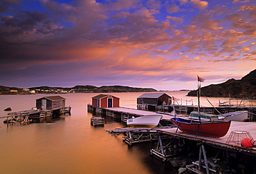 Dock at sunset, Durrell, Newfoundland & Labrador