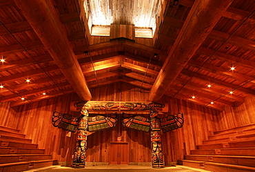 Traditional First Nations Longhouse, Klemtu, British Columbia, Canada