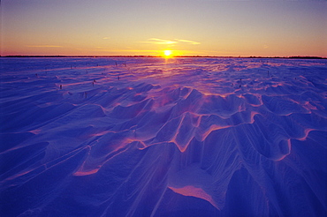 Snow Drift at Sunset, Saint-Philippe Monteregie, Quebec