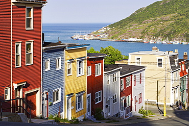 Colourful Houses on Victoria Street, Avalon Peninsula, St. John's, Newfoundland