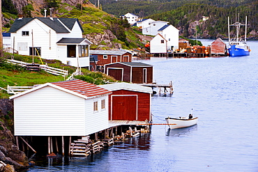 View of village and Harbour, Salt Harbour Island, Newfoundland