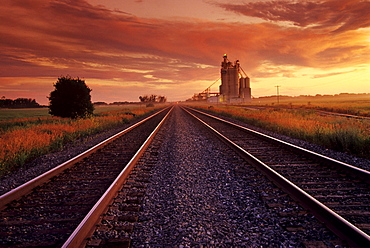 Double Rail Track and Inland Grain Terminal, near Portage la Prairie, Manitoba