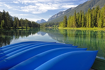 Canoe launch in Banff, Banff National Park, Alberta