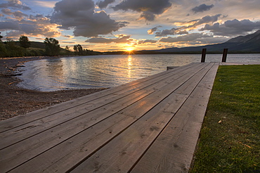 Sunrise on Linnet Lake in Waterton Lakes National Park, Alberta