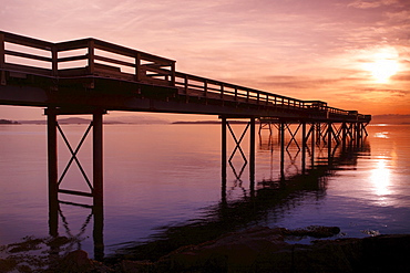 Fishing pier at dawn, Sidney, British Columbia