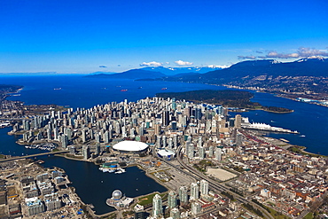 Aerial view of downtown Vancouver, British Columbia