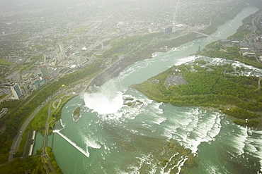 Aerial view of Niagara Falls, Ontario, Canada