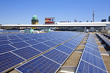 Rooftop Solar panels, Exhibition Place, Toronto, Ontario