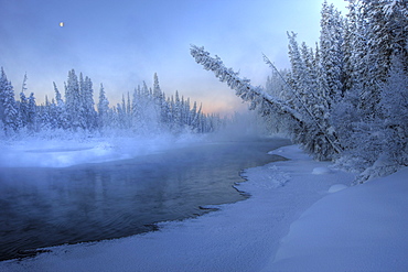 Sunrise over Morley River, Yukon