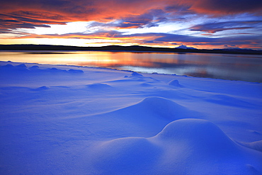 Sunset over Teslin Lake, Teslin, Yukon