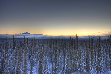 Sunset over Dawson Peaks, Teslin, Yukon