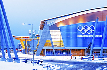 Exterior of the Richmond Olympic Oval, speed skating venue for the 2010 Olympic and Paralympic Winter Games, Richmond, British Columbia