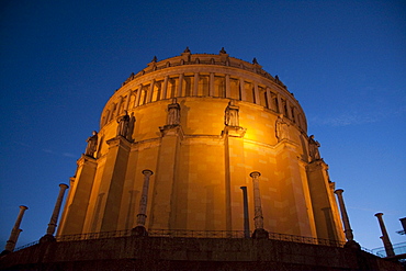 Befreiungshalle (Hall of Liberation) at dusk, Kelheim, Bavaria, Germany