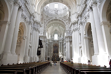 Central nave at the Theatiner Church, Munich, Bavaria, Germany