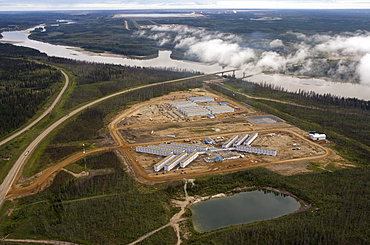 A Work Camp Housing Oil Sands Workers, near the Athabasca River and Highway 63 north of Fort McMurray, Alberta