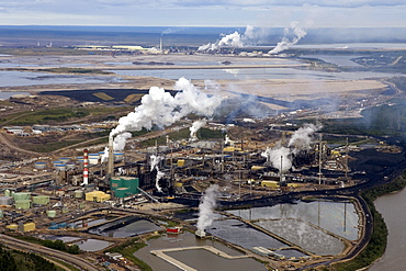 Aerial View of Oil Sands Facilities, near Fort McMurray, Alberta