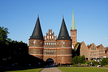 Holstentor brick City Gate, Lubeck, Germany